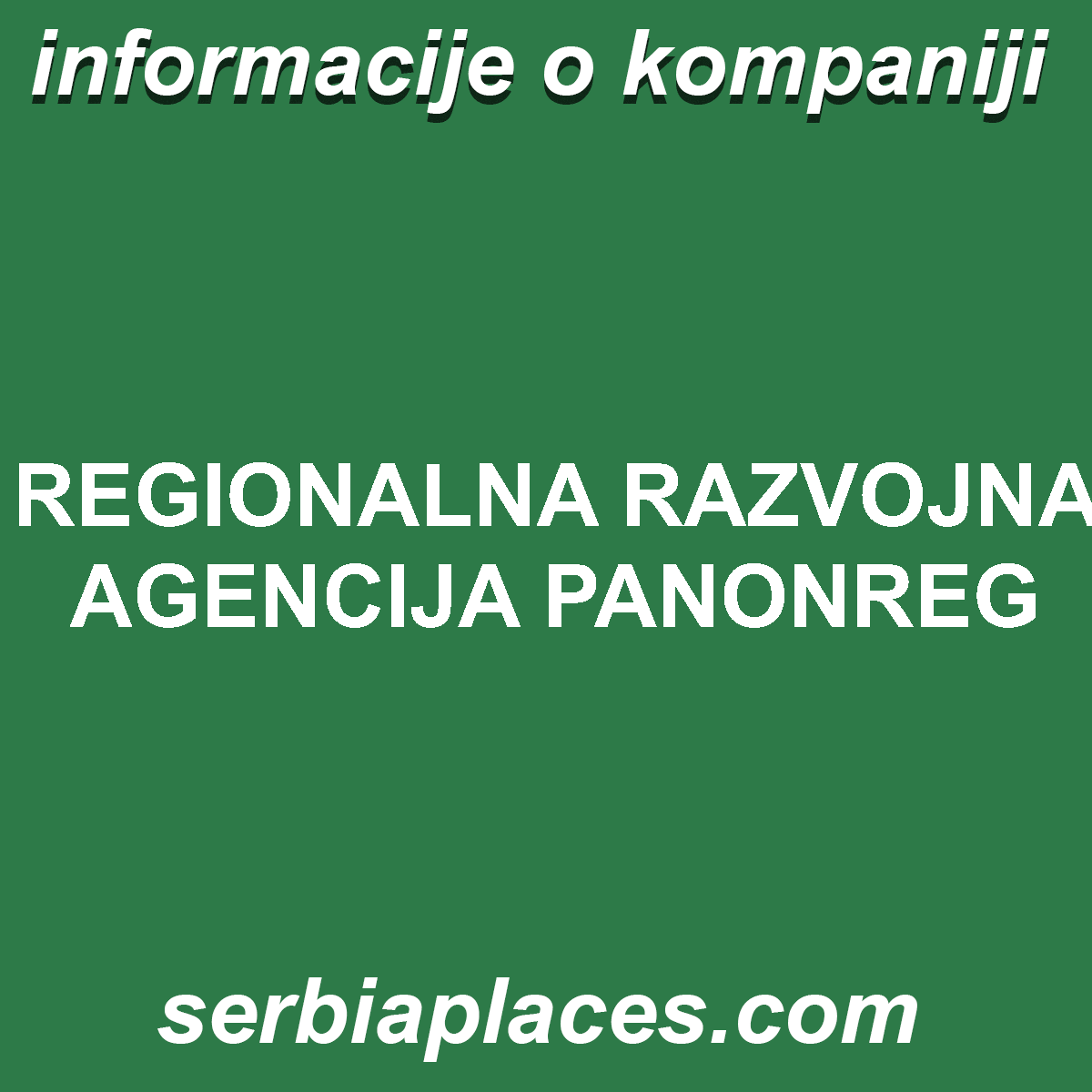 REGIONALNA RAZVOJNA AGENCIJA PANONREG
