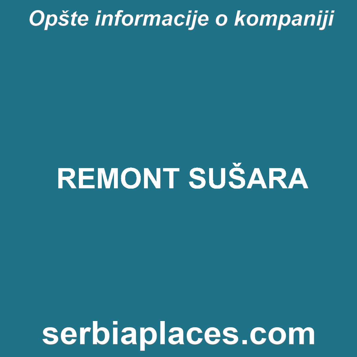 REMONT SUŠARA