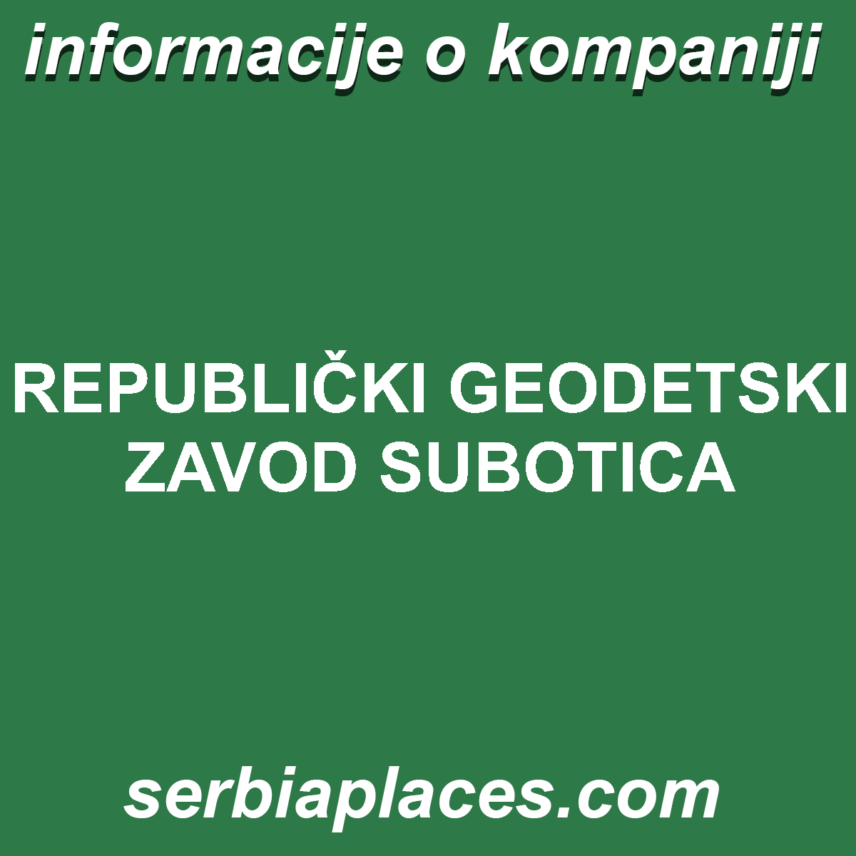 REPUBLIČKI GEODETSKI ZAVOD SUBOTICA