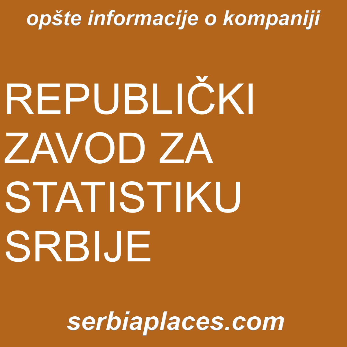 REPUBLIČKI ZAVOD ZA STATISTIKU SRBIJE