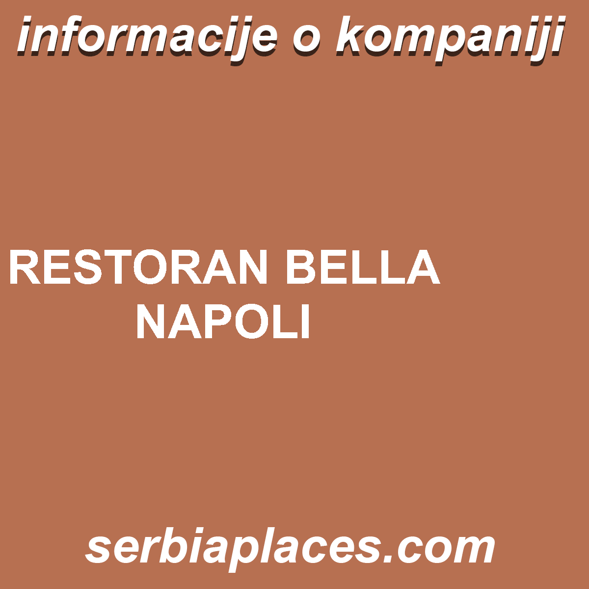 RESTORAN BELLA NAPOLI