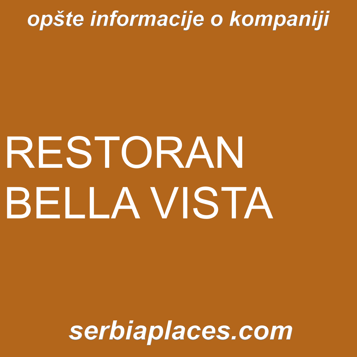 RESTORAN BELLA VISTA