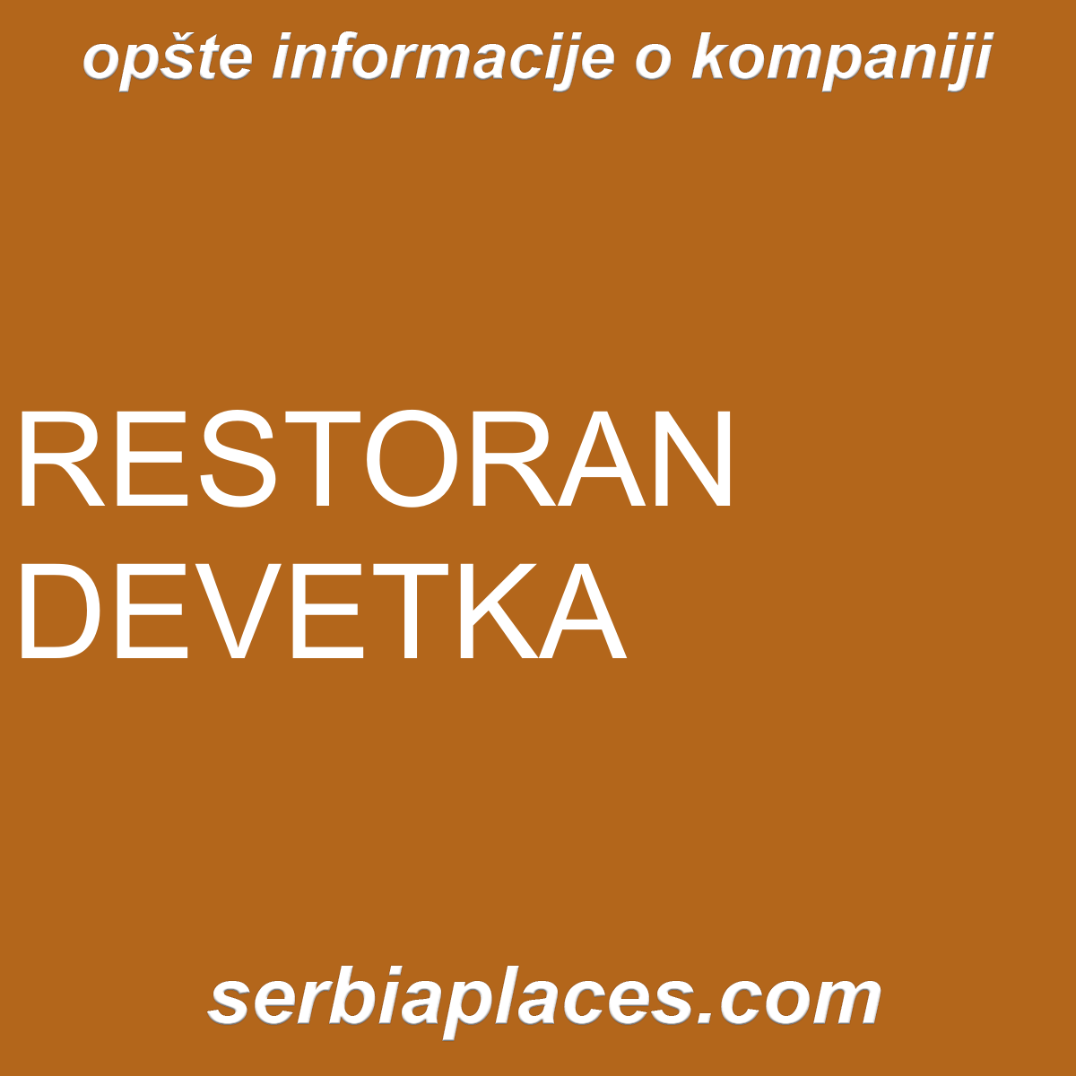 RESTORAN DEVETKA