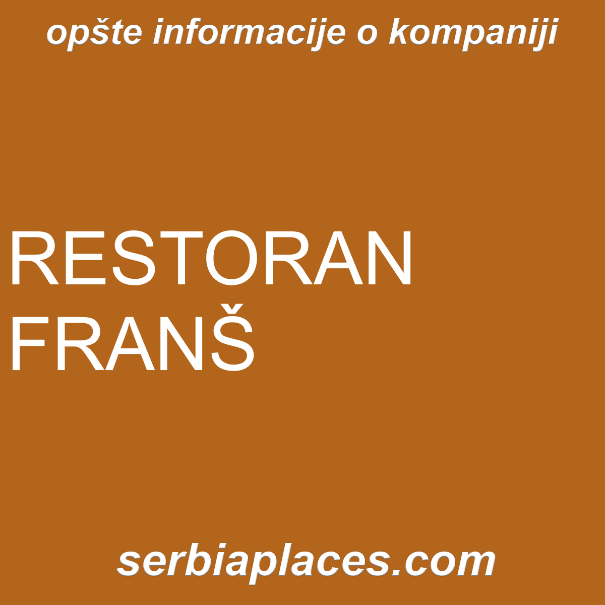 RESTORAN FRANŠ