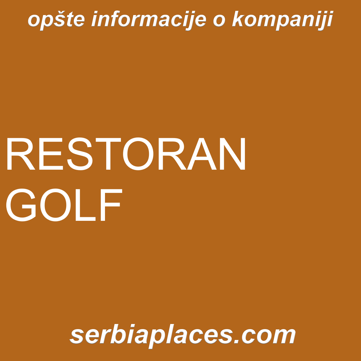 RESTORAN GOLF