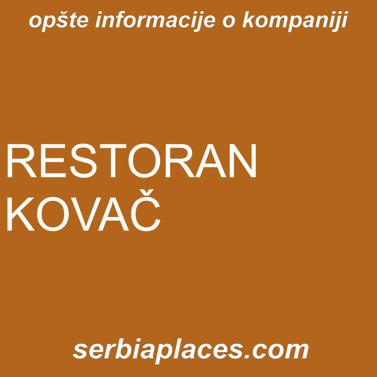 RESTORAN KOVAČ