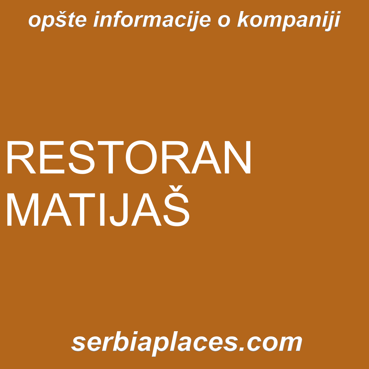 RESTORAN MATIJAŠ
