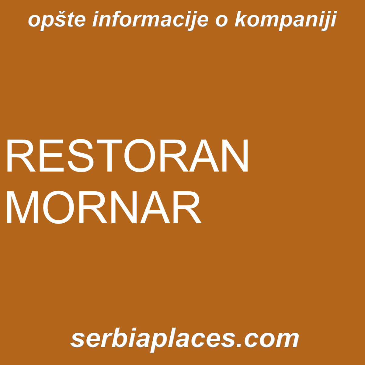 RESTORAN MORNAR