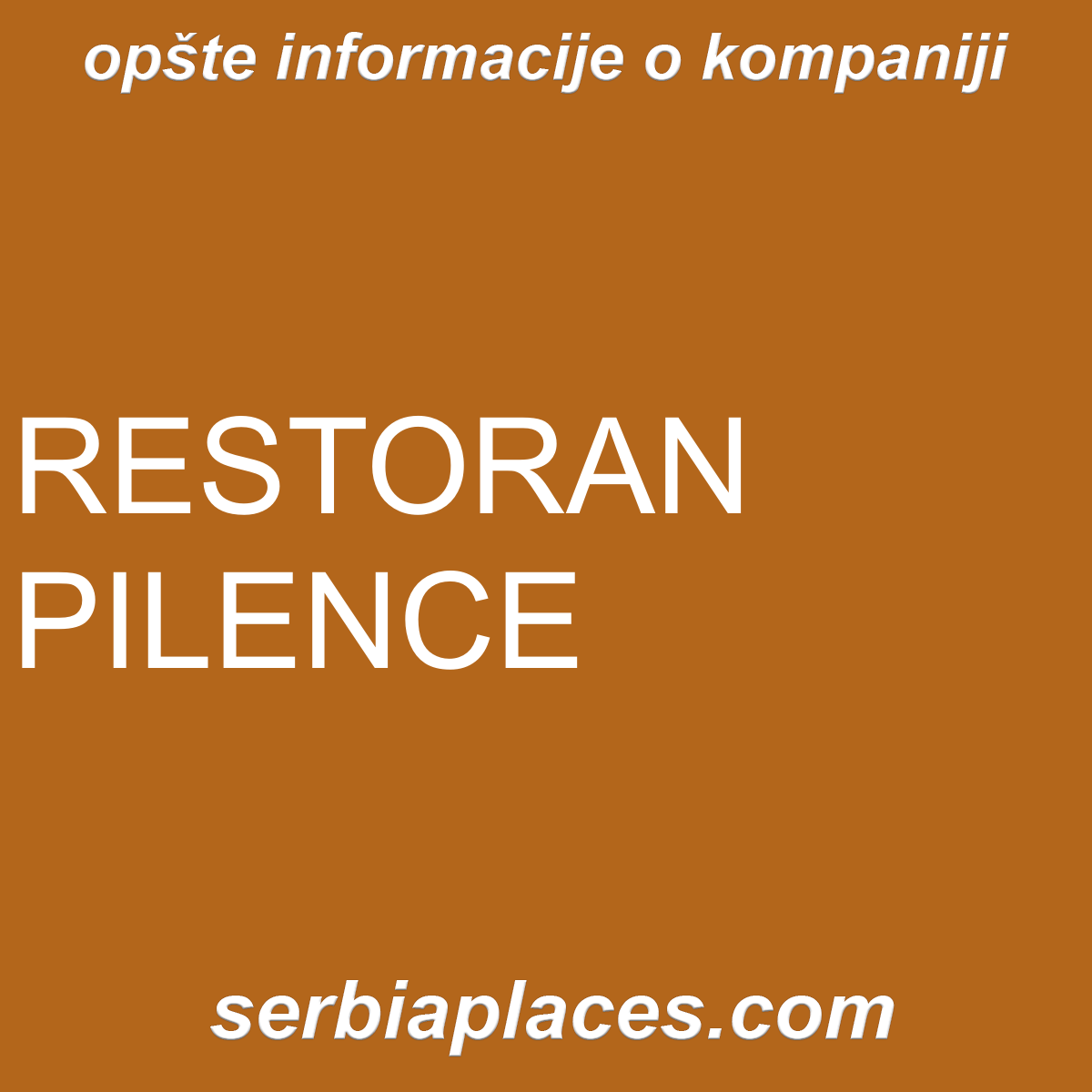 RESTORAN PILENCE