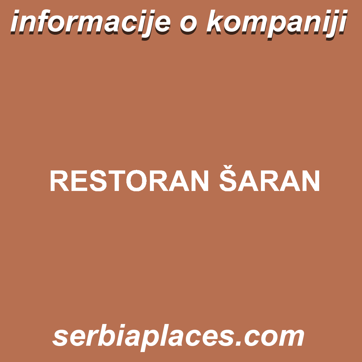 RESTORAN ŠARAN