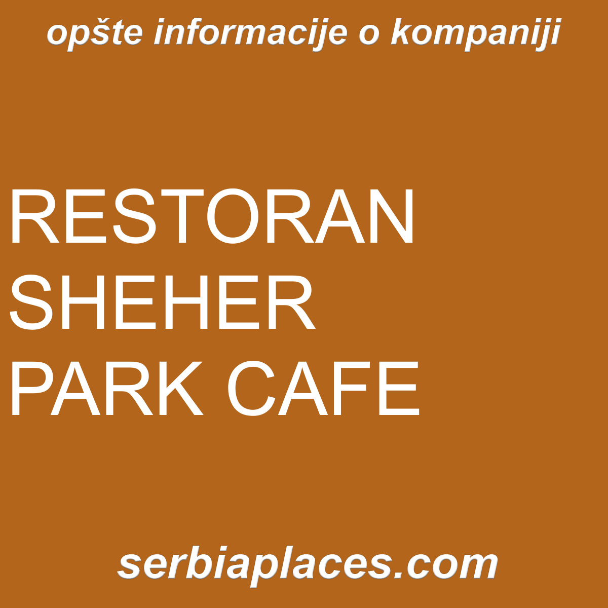 RESTORAN SHEHER PARK CAFE