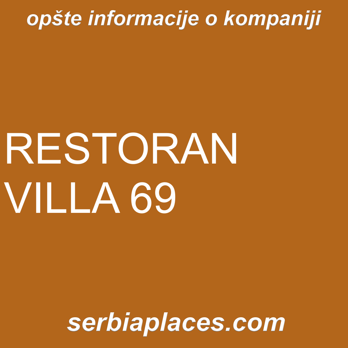 RESTORAN VILLA 69