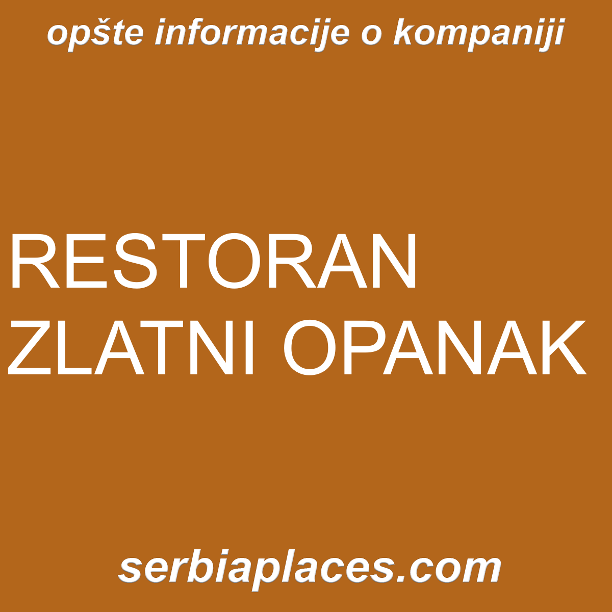 RESTORAN ZLATNI OPANAK