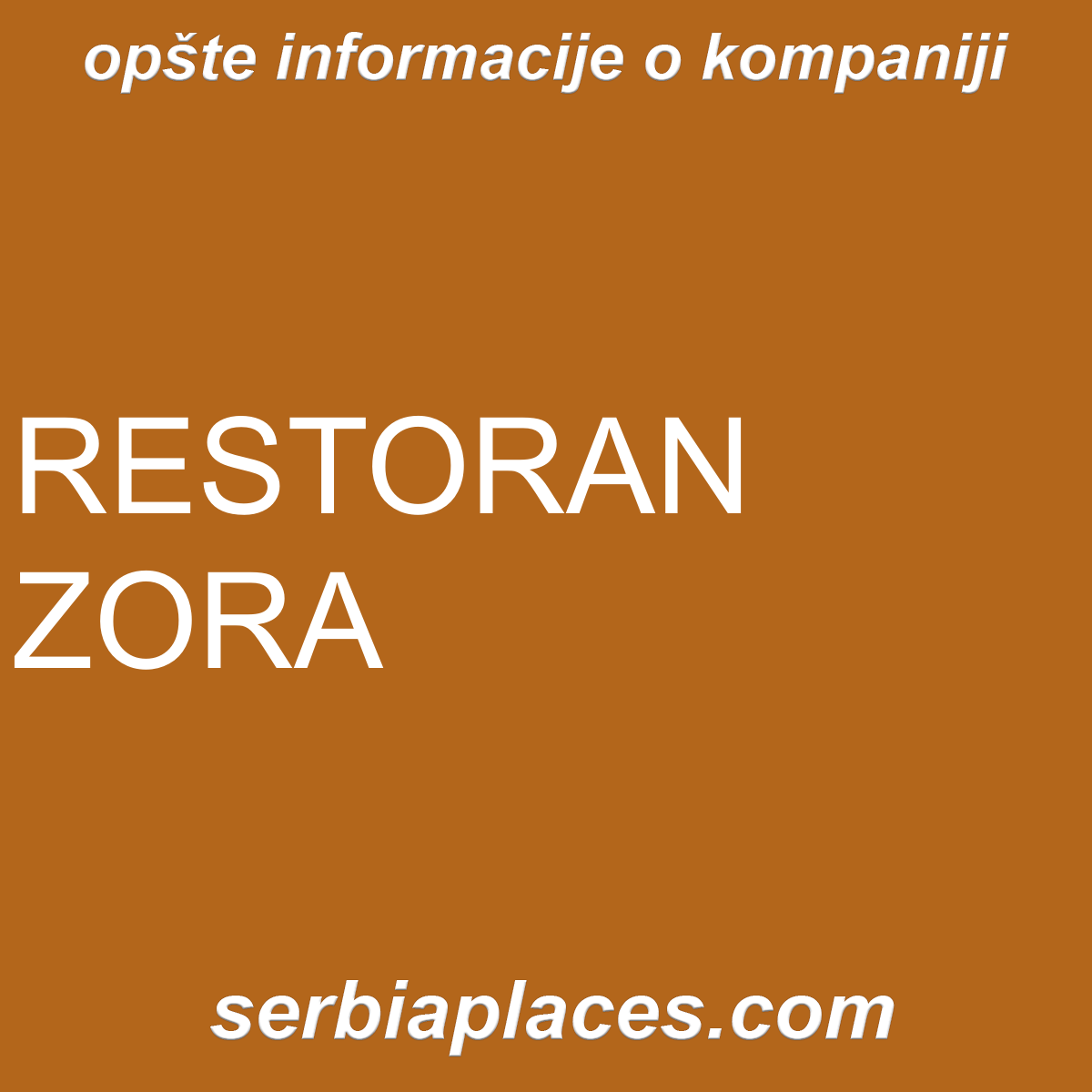 RESTORAN ZORA