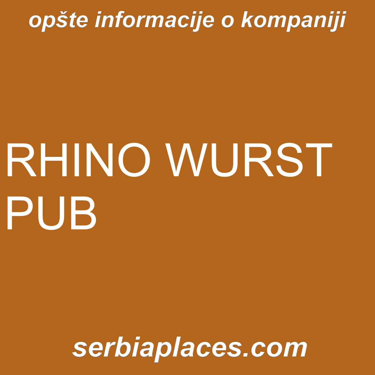 RHINO WURST PUB