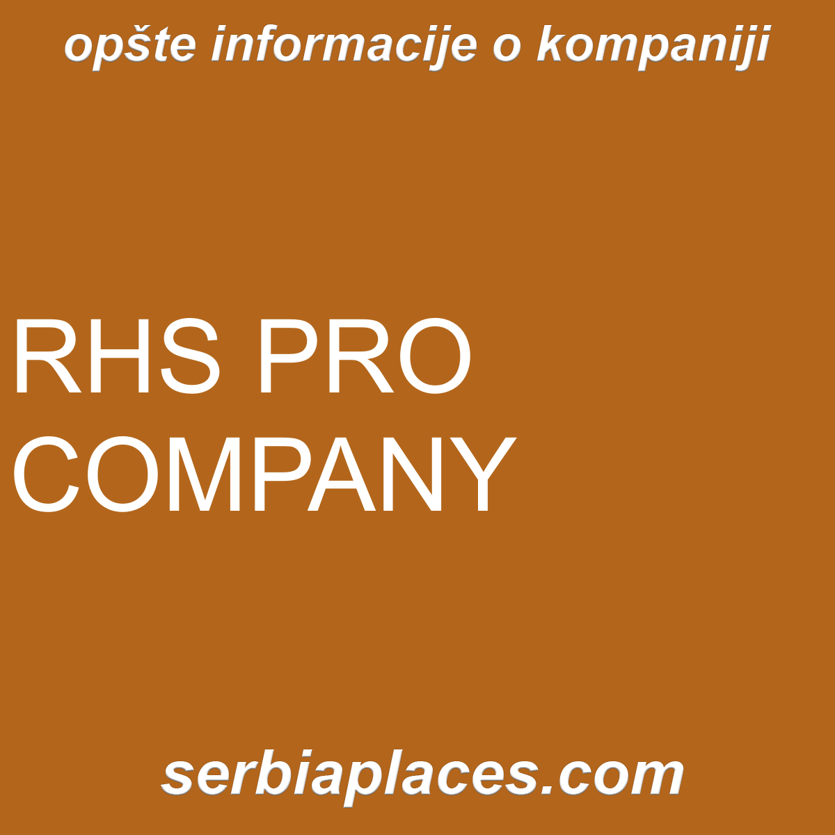 RHS PRO COMPANY