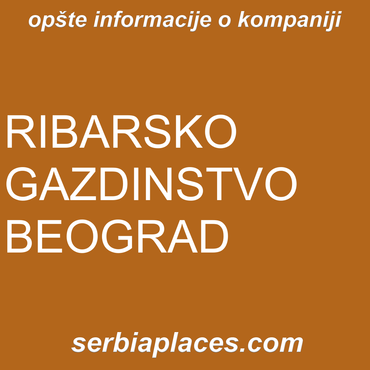 RIBARSKO GAZDINSTVO BEOGRAD