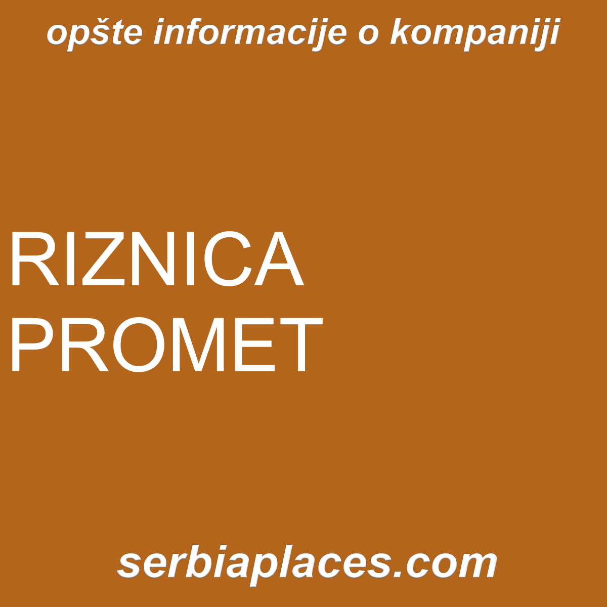 RIZNICA PROMET