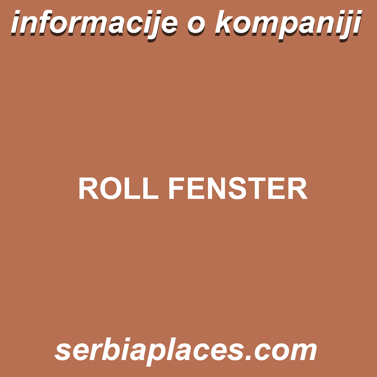 ROLL FENSTER