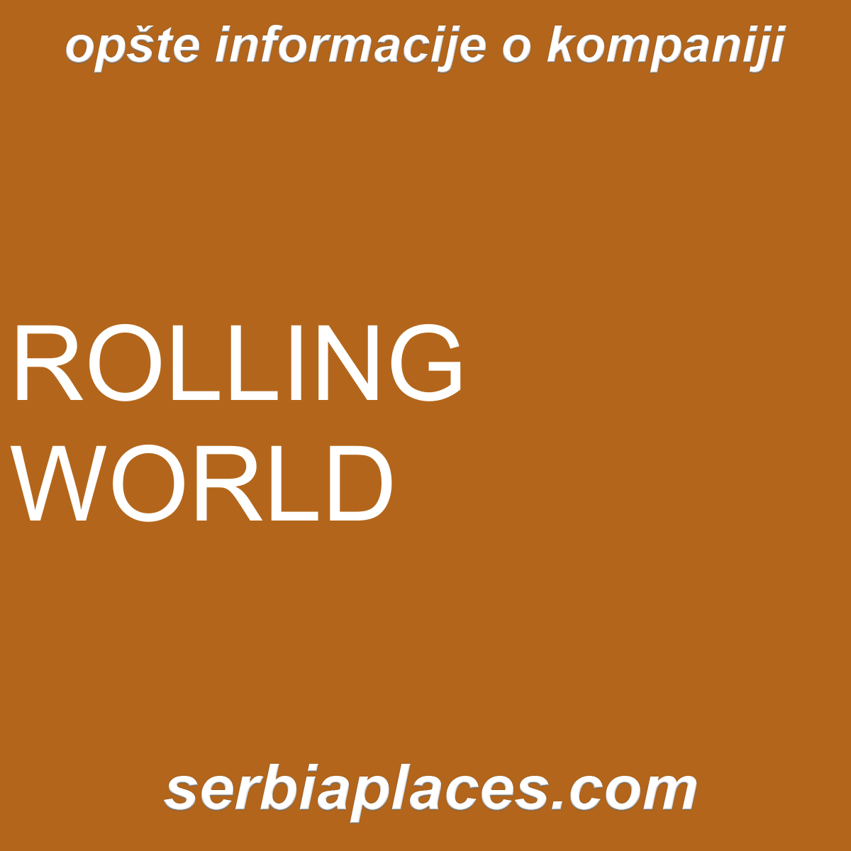 ROLLING WORLD