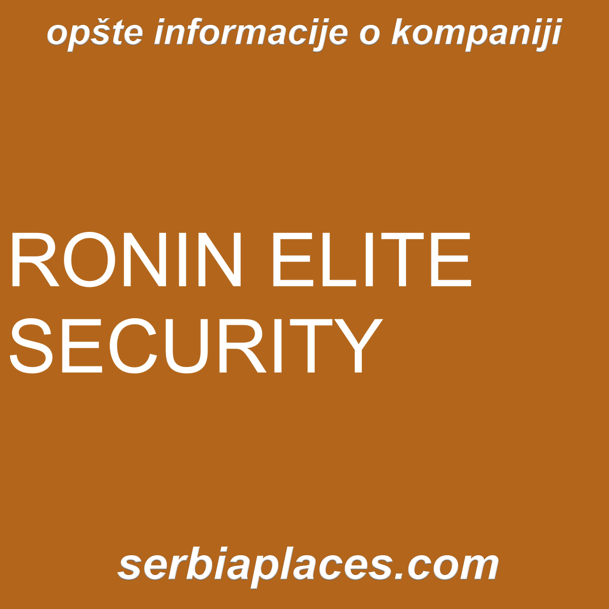 RONIN ELITE SECURITY