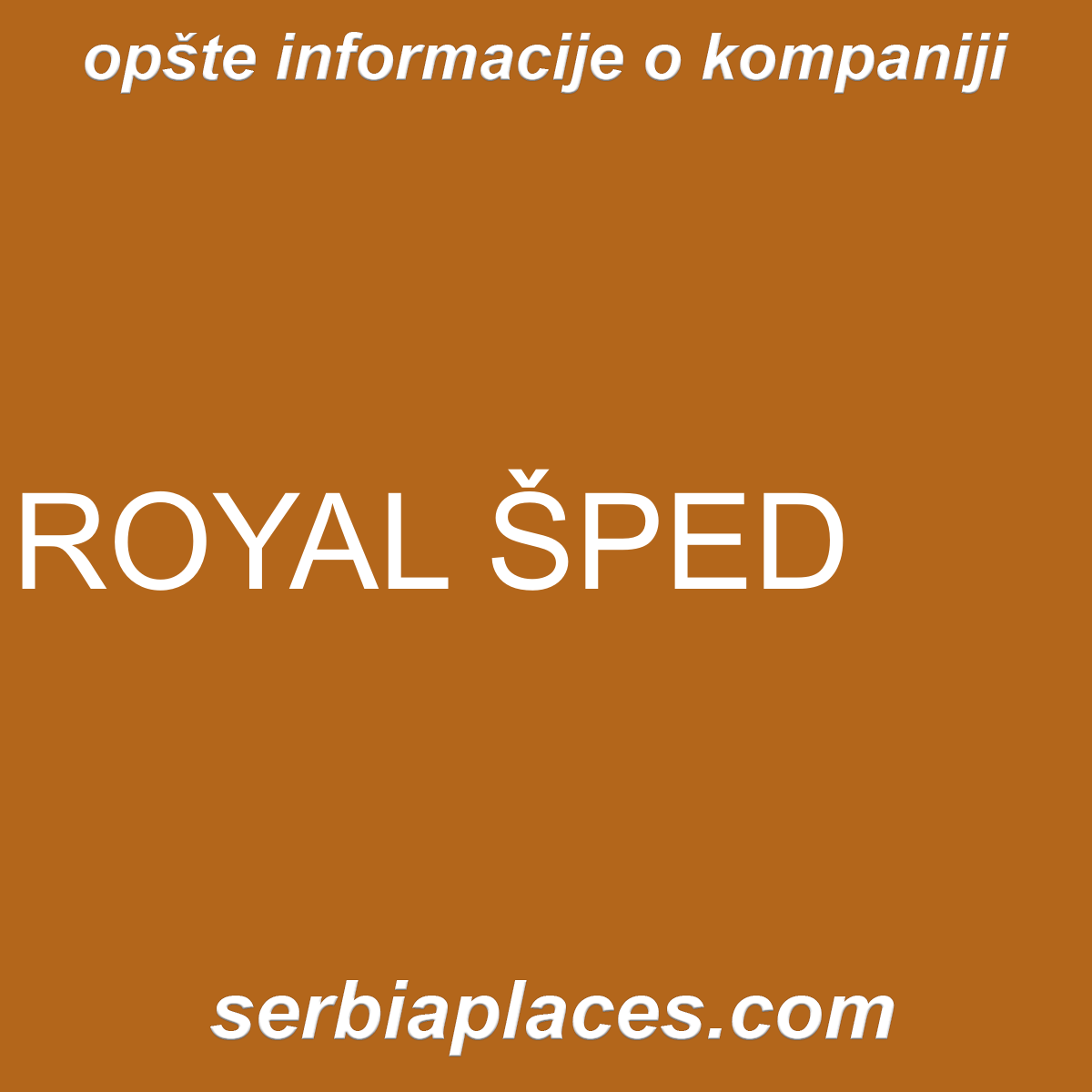 ROYAL ŠPED