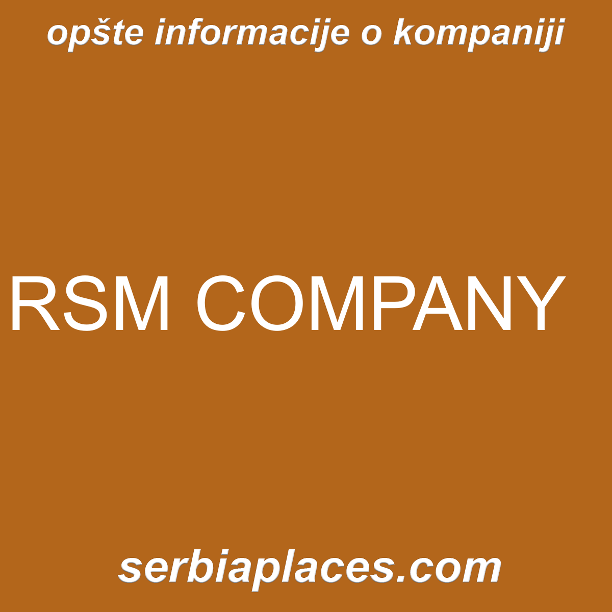 RSM COMPANY