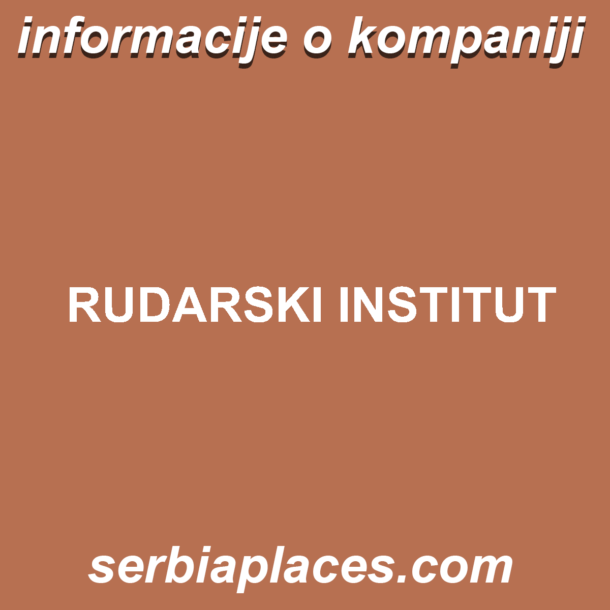 RUDARSKI INSTITUT