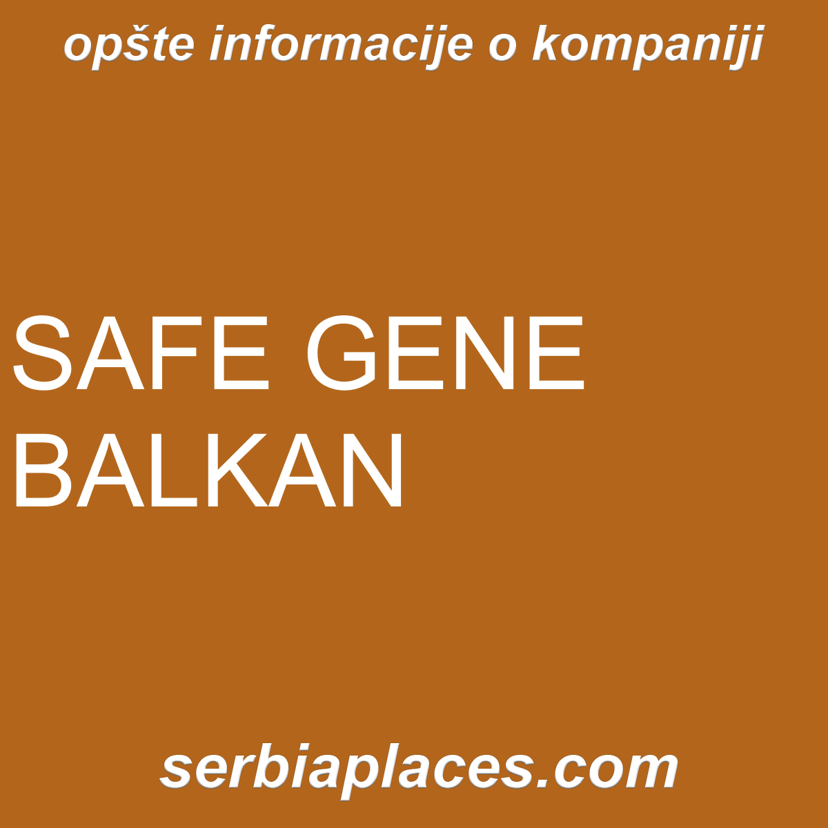 SAFE GENE BALKAN