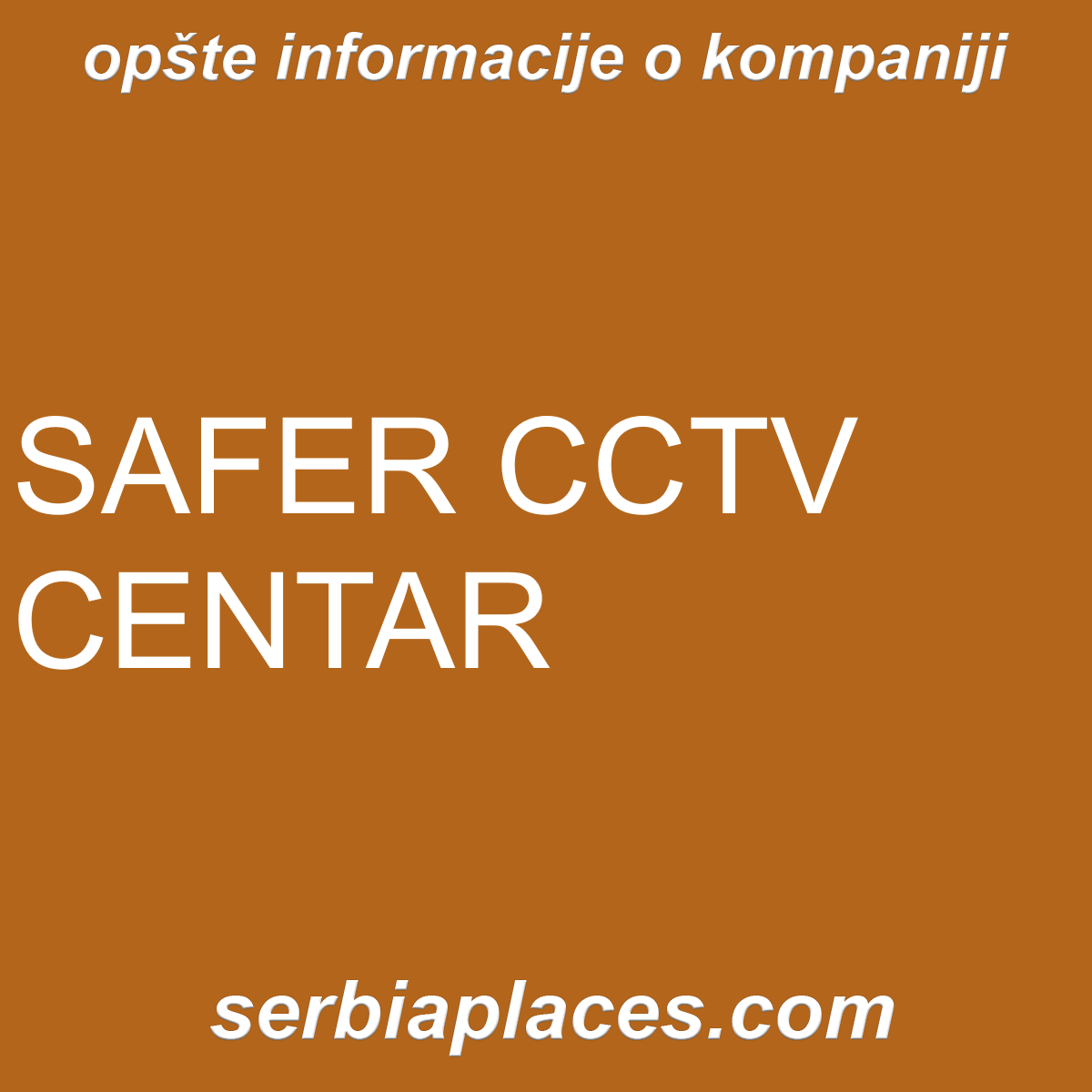 SAFER CCTV CENTAR