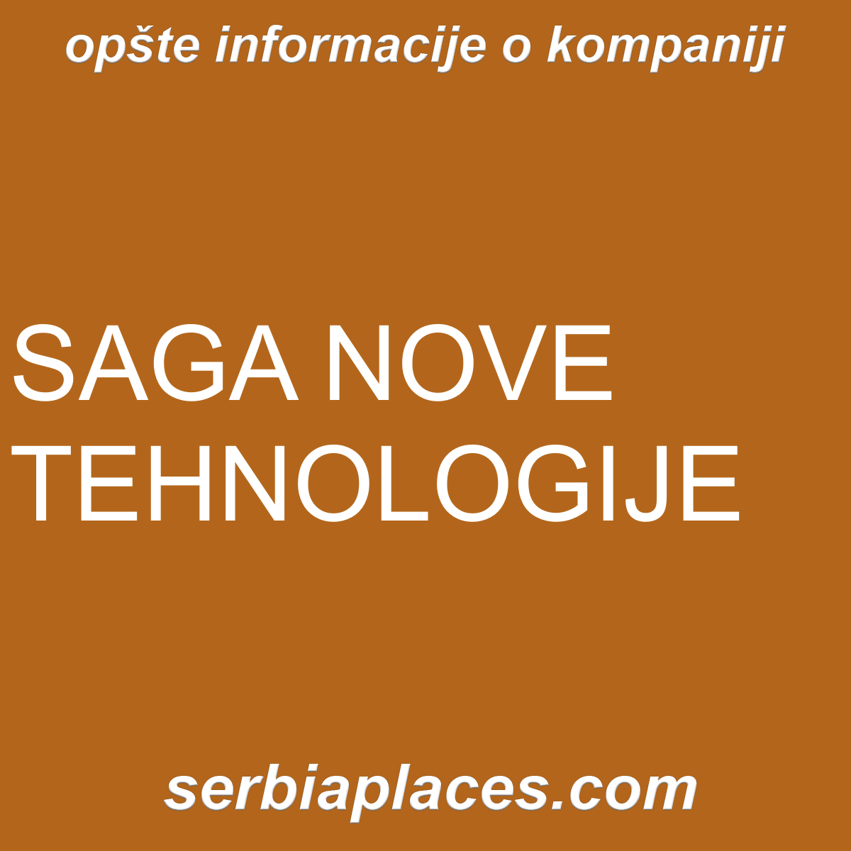 SAGA NOVE TEHNOLOGIJE