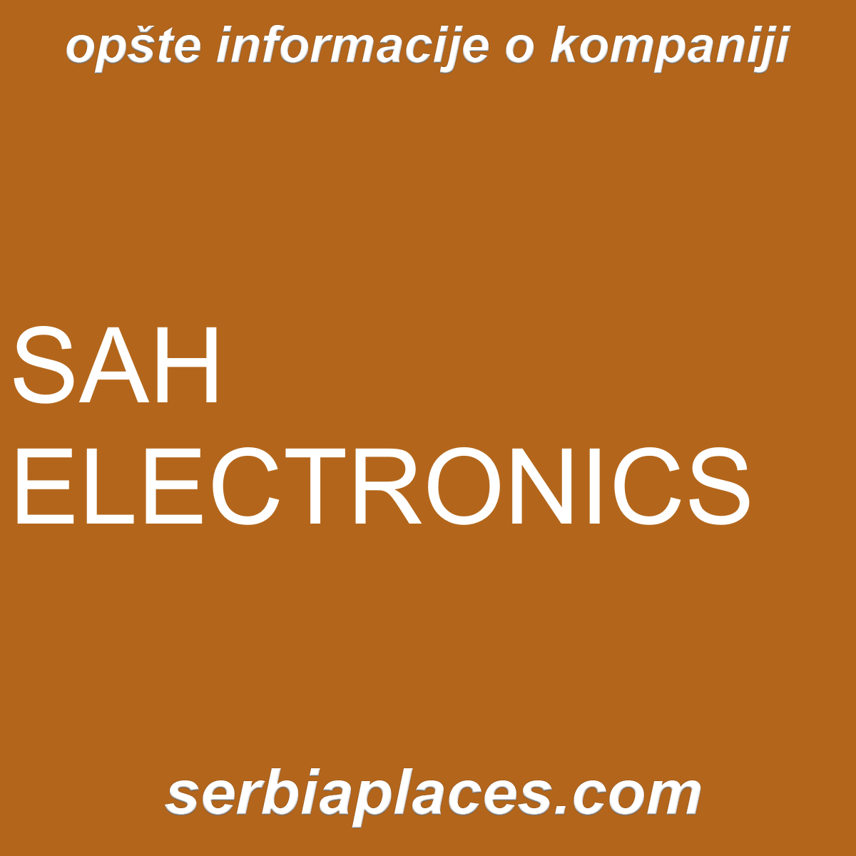 SAH ELECTRONICS