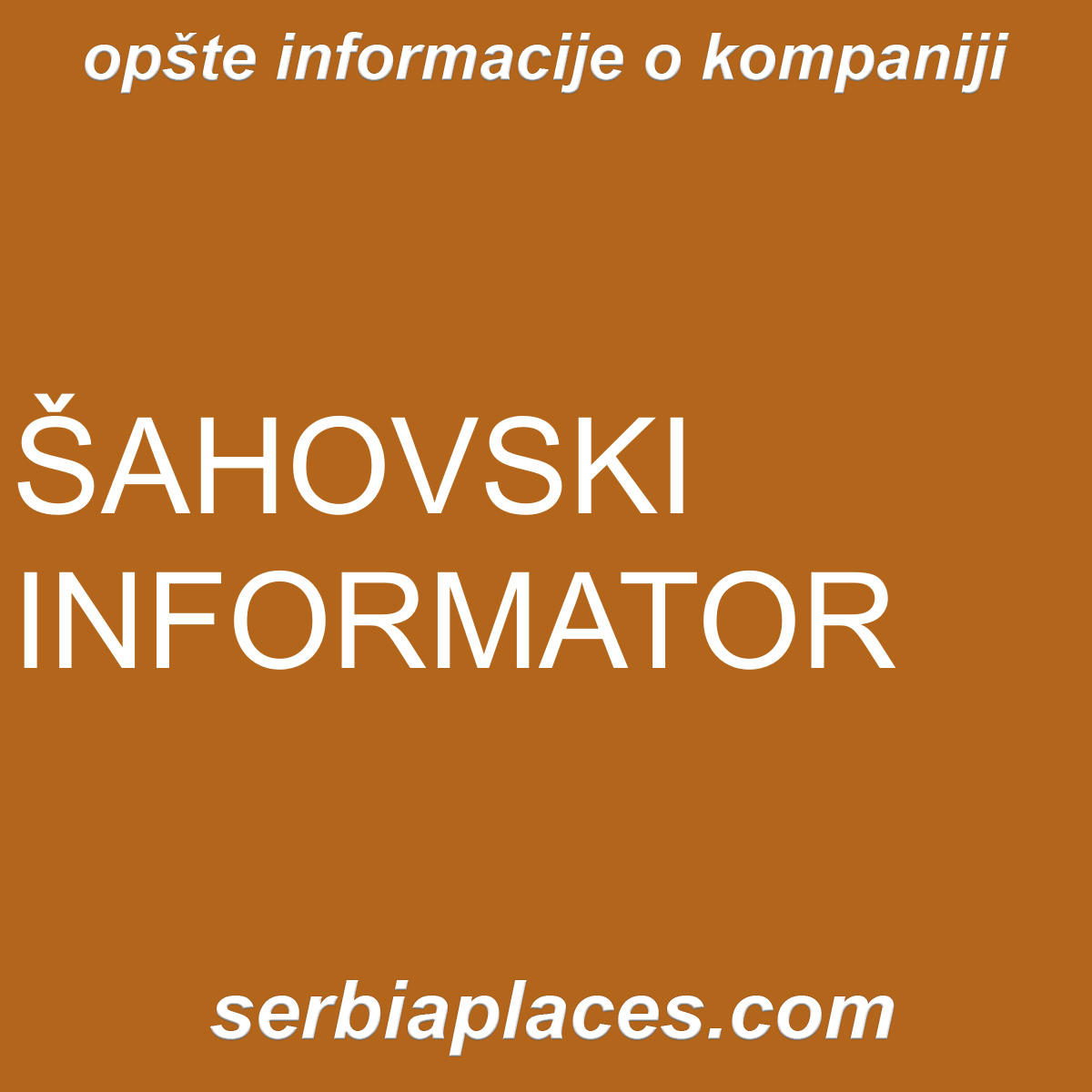 ŠAHOVSKI INFORMATOR