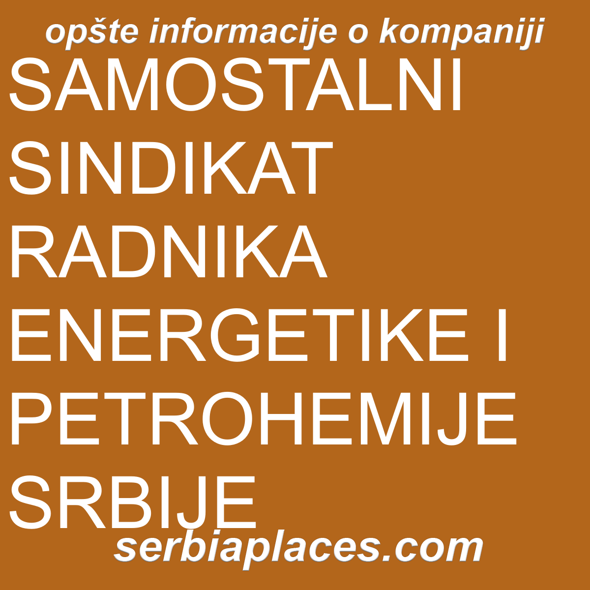 SAMOSTALNI SINDIKAT RADNIKA ENERGETIKE I PETROHEMIJE SRBIJE