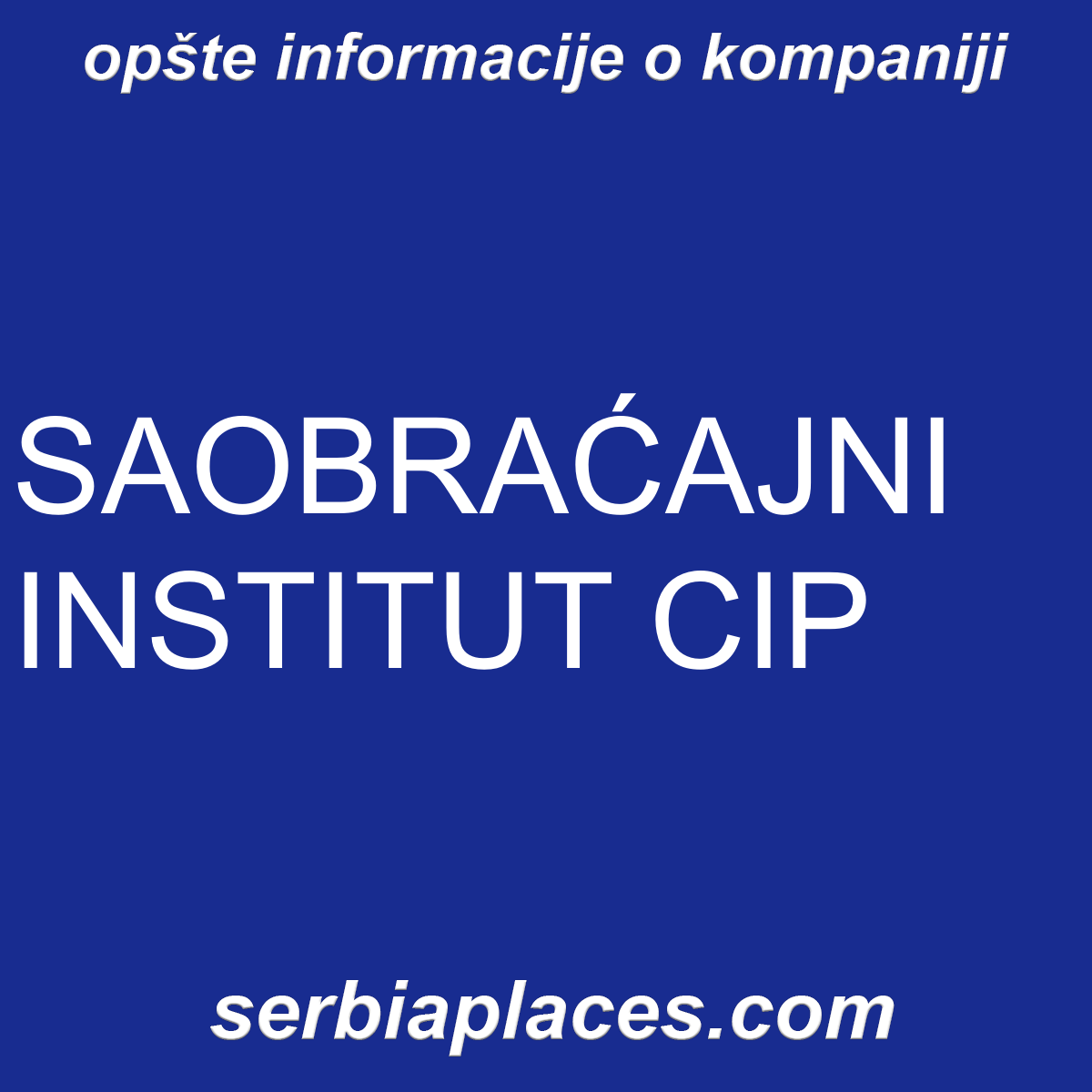 SAOBRAĆAJNI INSTITUT CIP