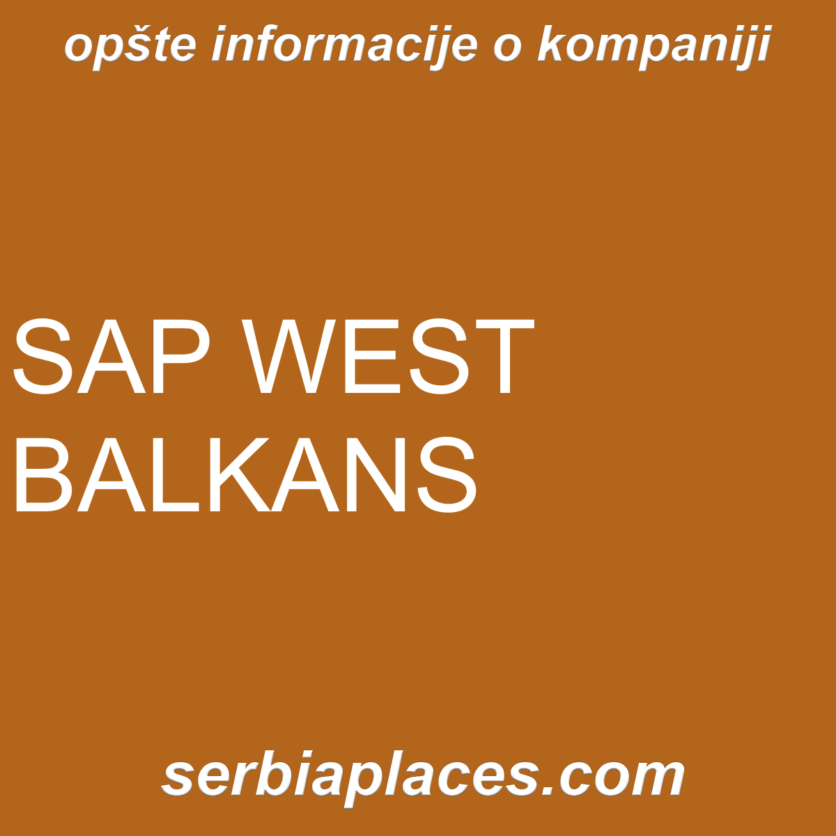 SAP WEST BALKANS