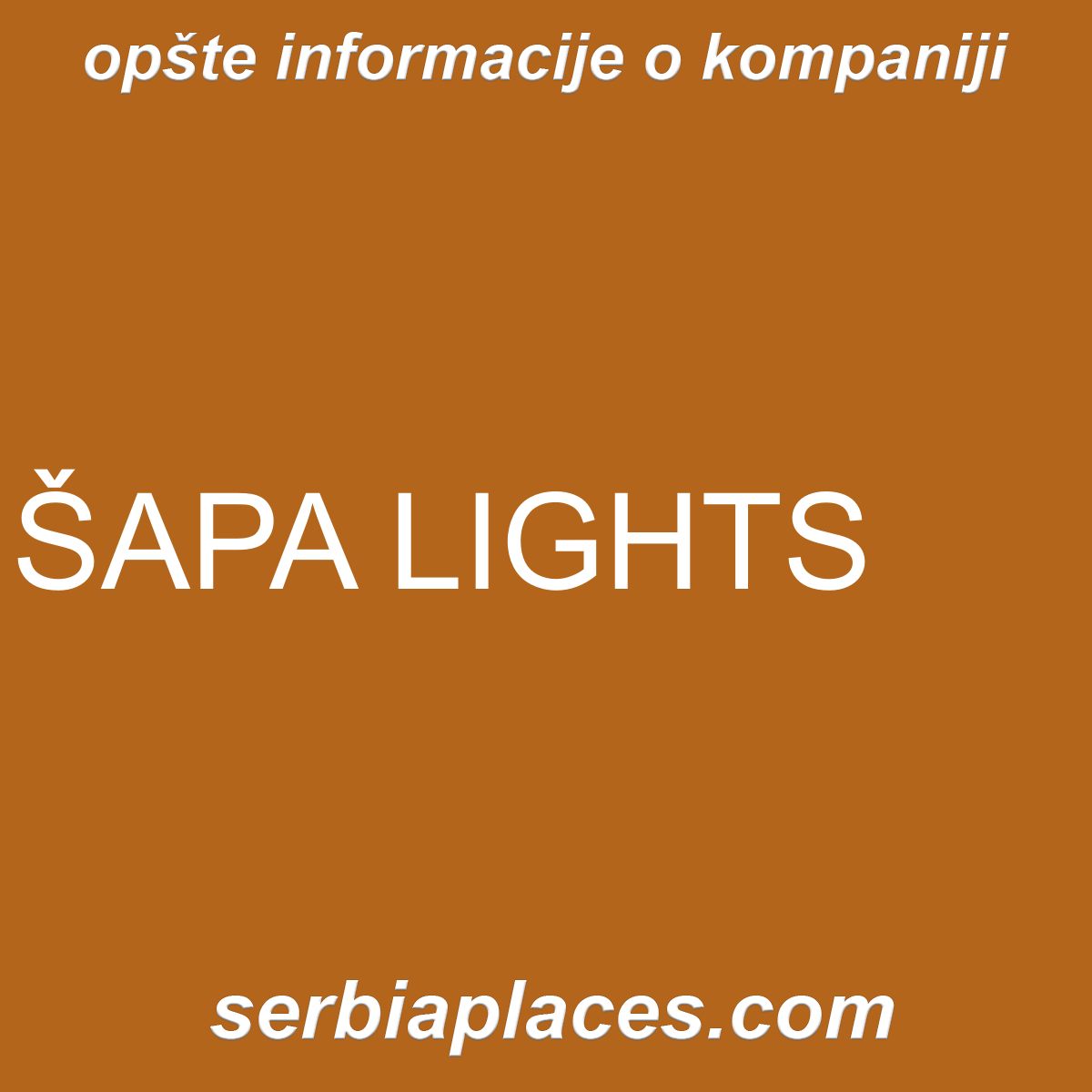 ŠAPA LIGHTS