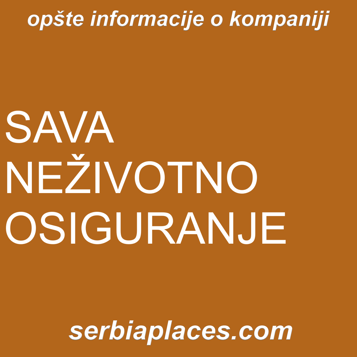 SAVA NEŽIVOTNO OSIGURANJE