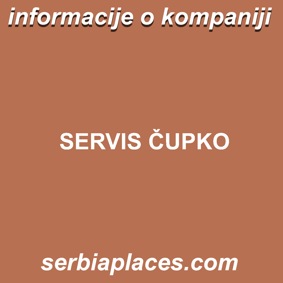 SERVIS ČUPKO