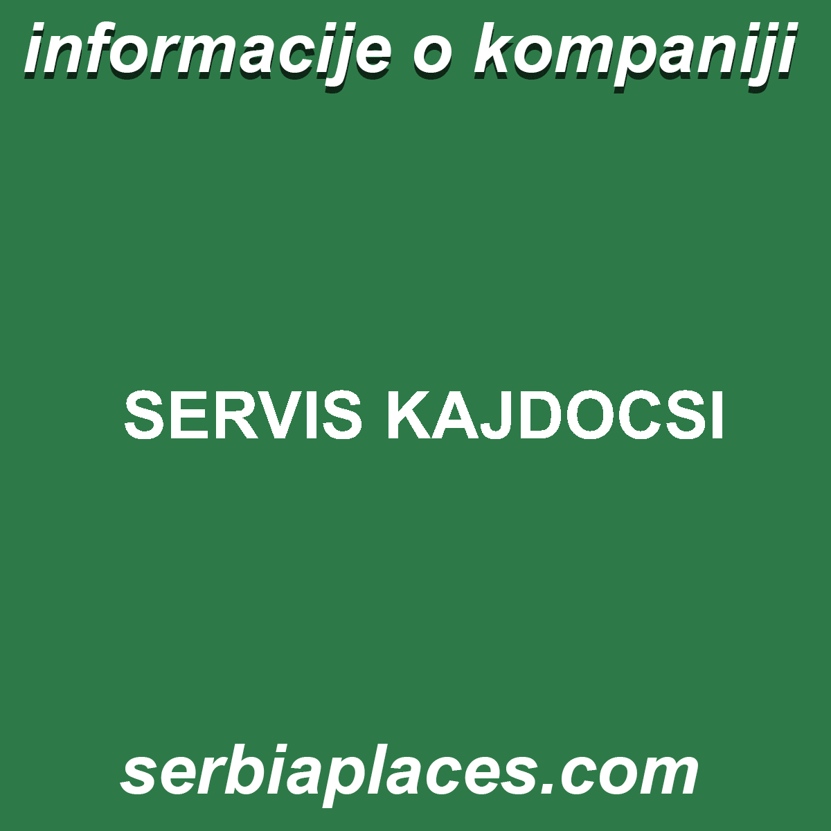 SERVIS KAJDOCSI