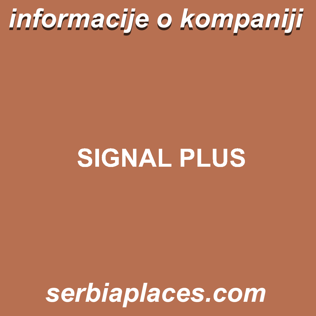 SIGNAL PLUS