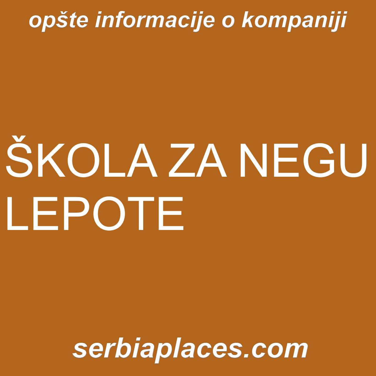 ŠKOLA ZA NEGU LEPOTE