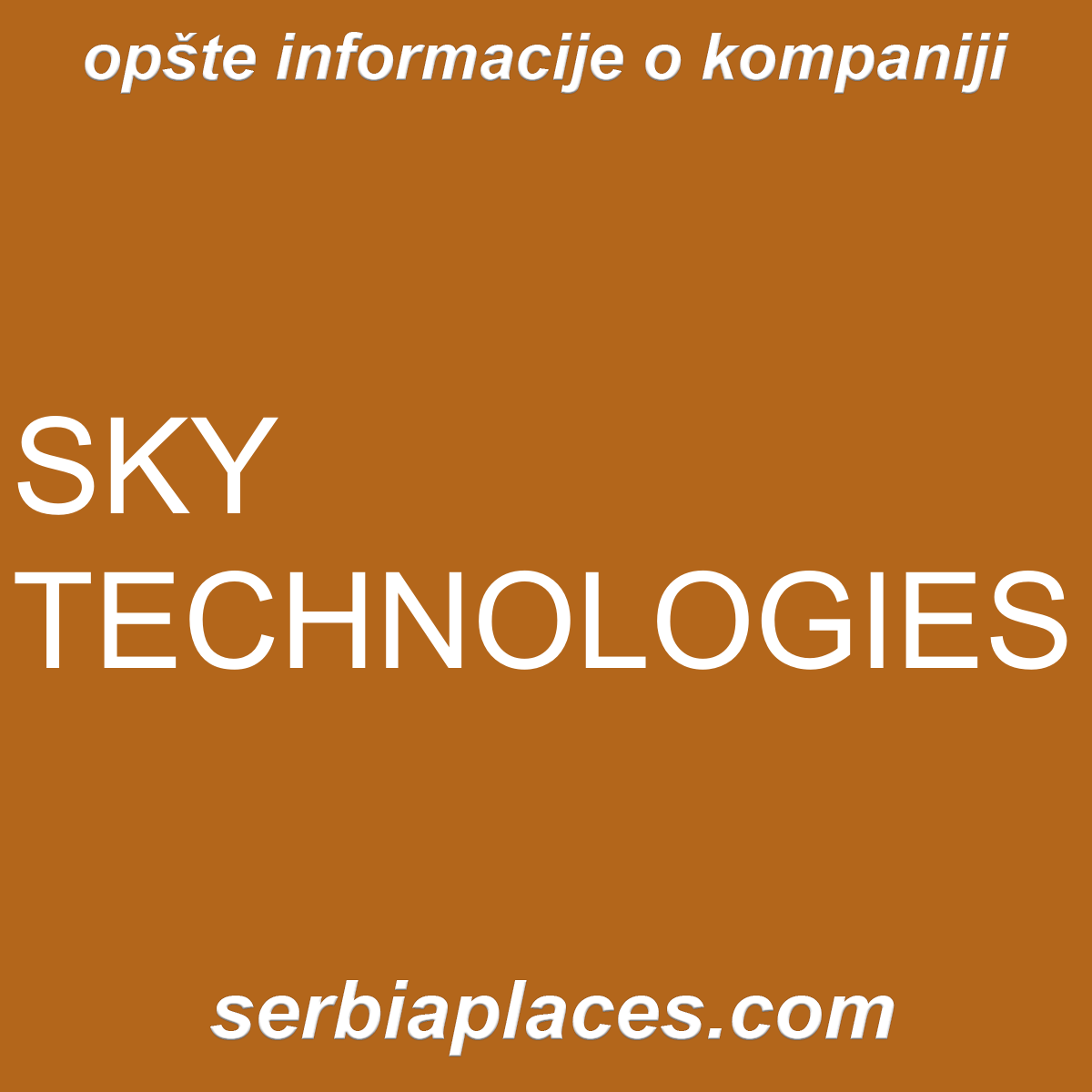 SKY TECHNOLOGIES
