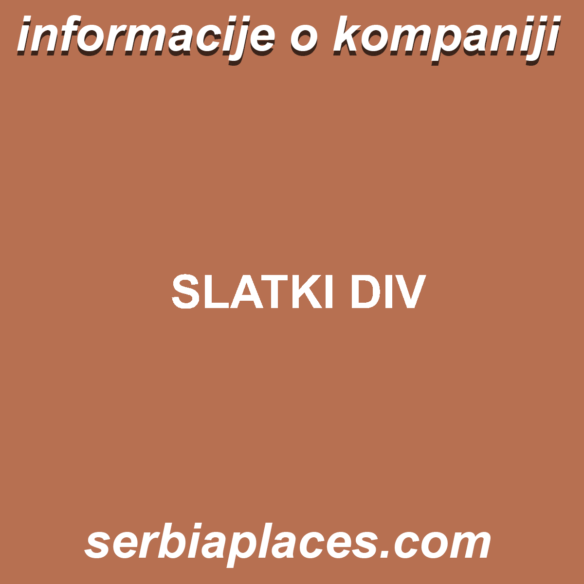 SLATKI DIV