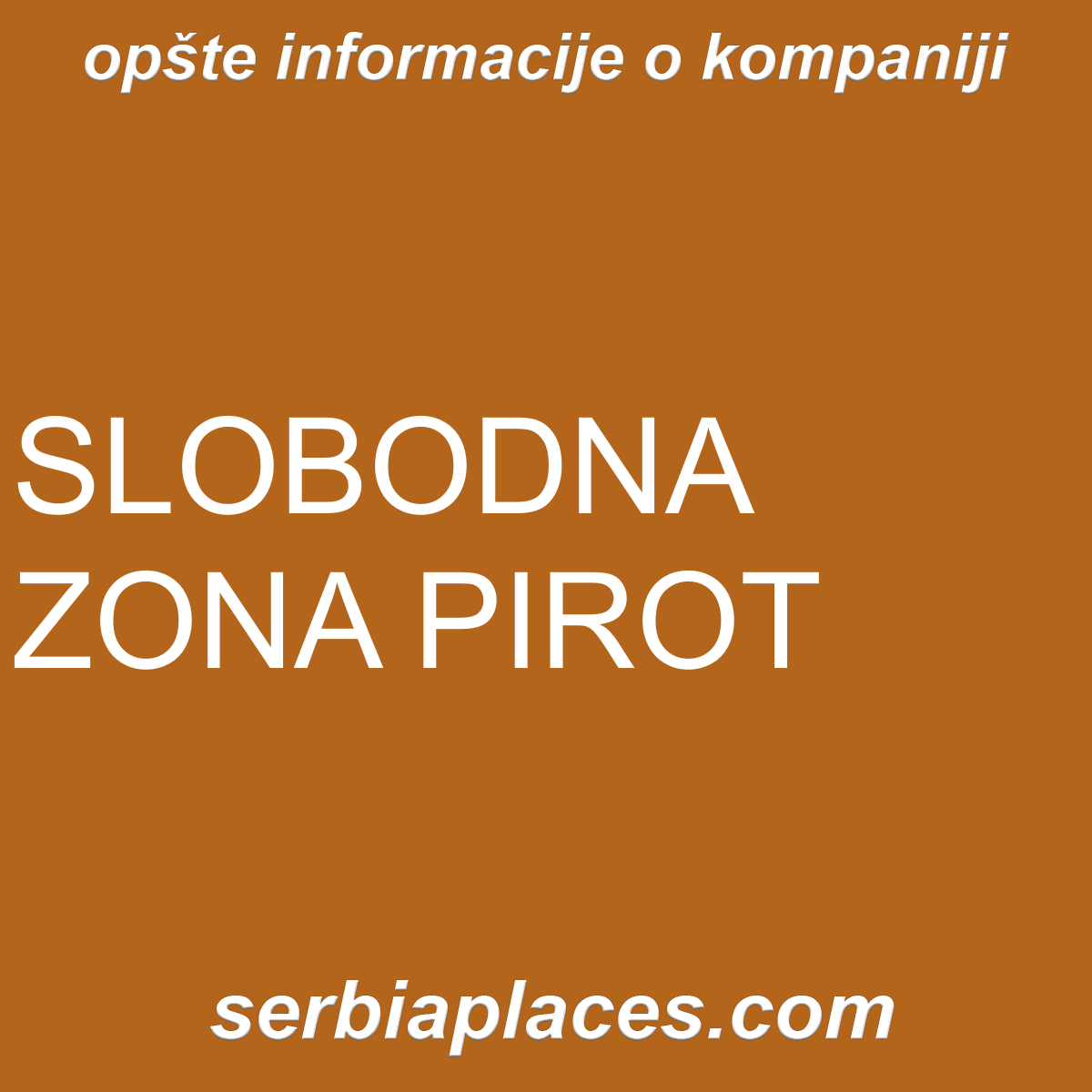 SLOBODNA ZONA PIROT
