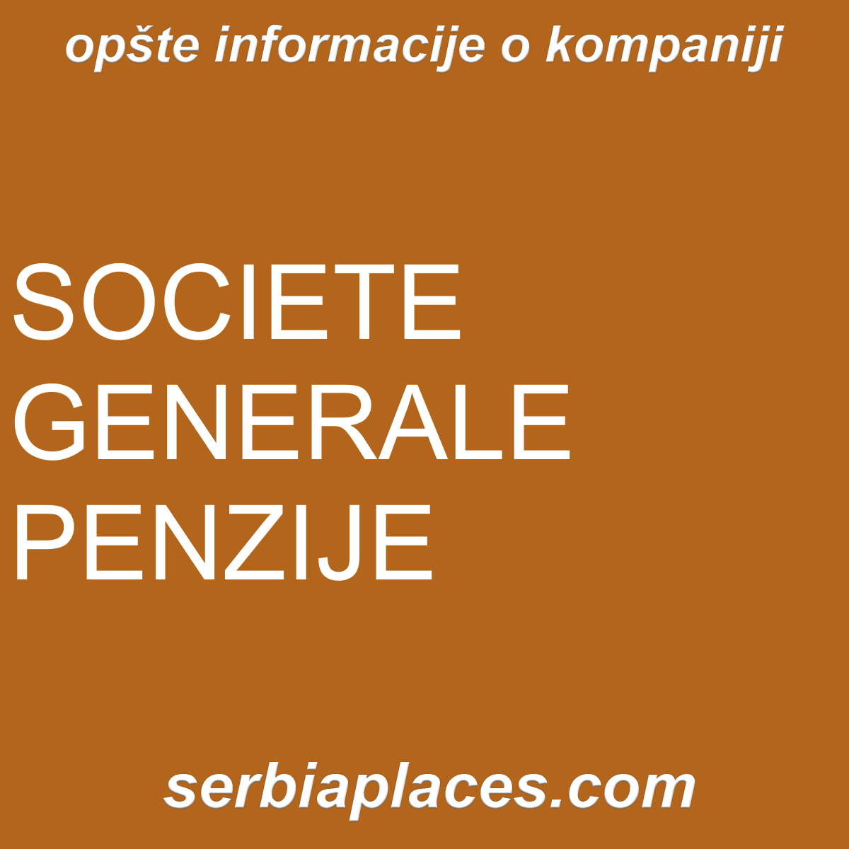 SOCIETE GENERALE PENZIJE