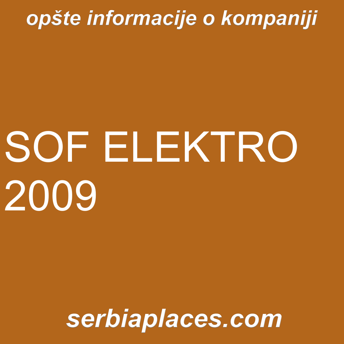 SOF ELEKTRO 2009