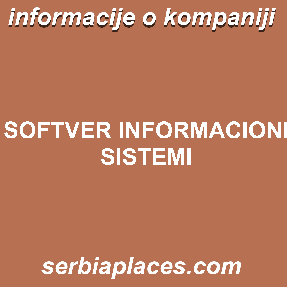 SOFTVER INFORMACIONI SISTEMI