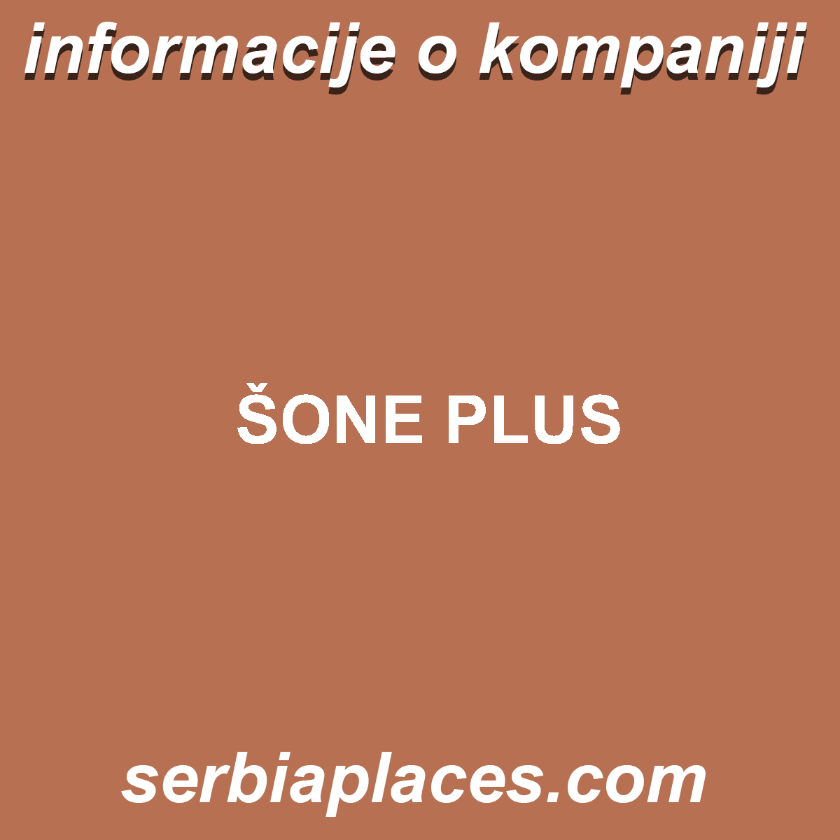 ŠONE PLUS