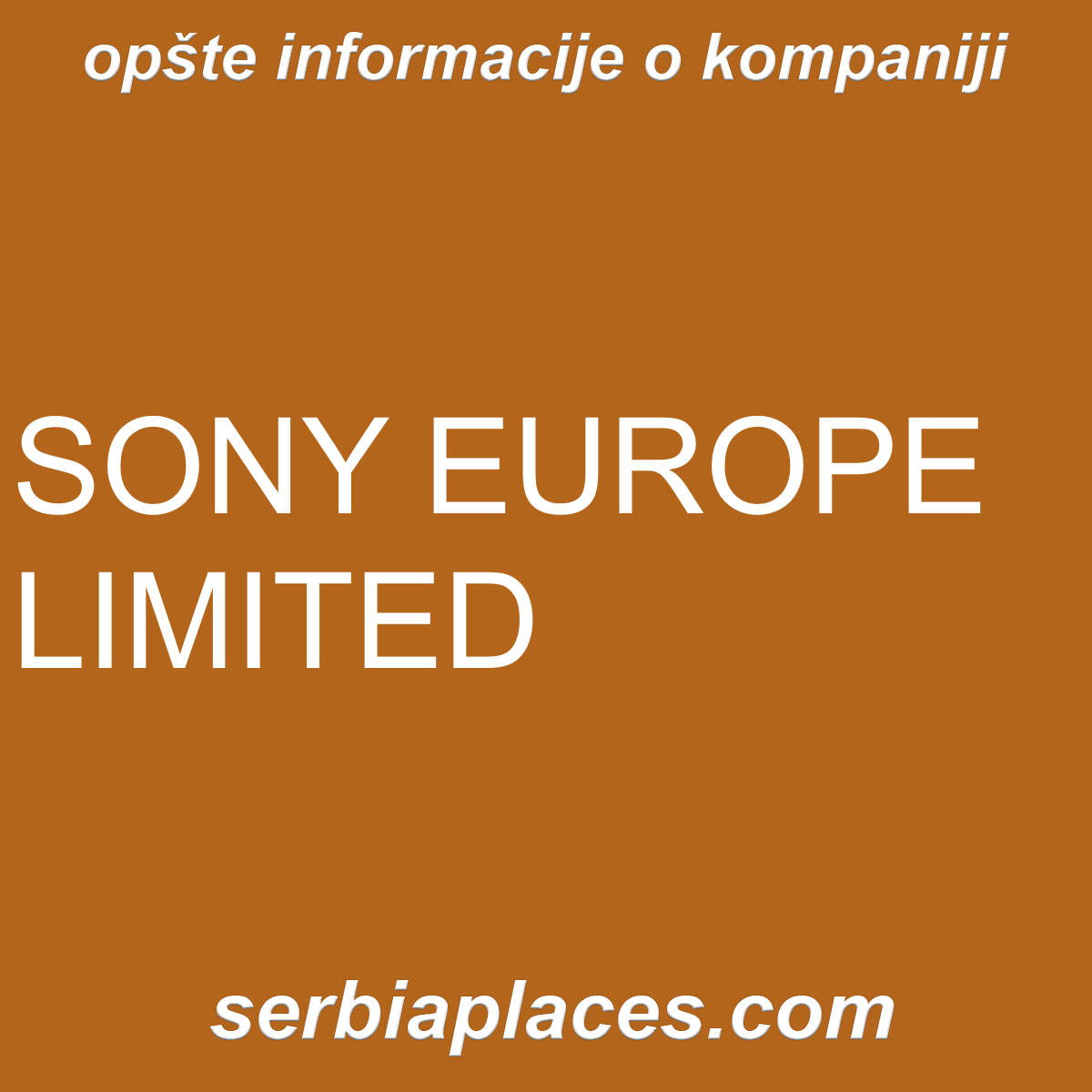 SONY EUROPE LIMITED